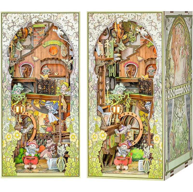 Book Nook Wizardi Miniature - Elven Paradise Roombox Kit
