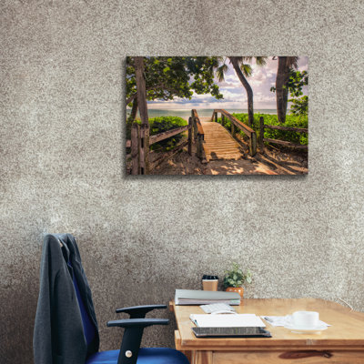  «Beach Access» par Danny Head, art mural sur toile, 40 po x 26 po