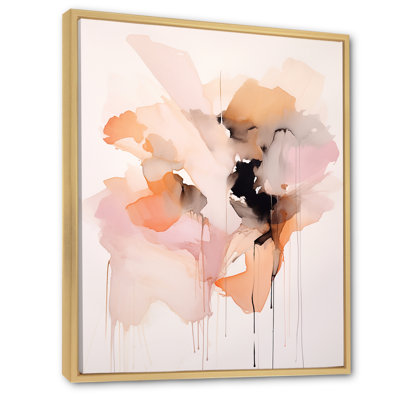 «Dreamy Ballad Tender Vintage Watercolor - Abstract Shapes», reproduction d'art sur toile