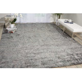 Tapis noir / blanc touffeté à la main Nyssa