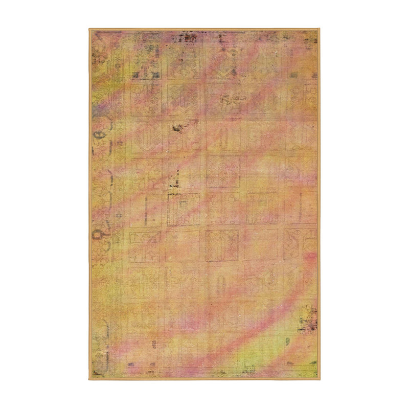 Abstract Indoor Rug, Rectangle 2' x 4'