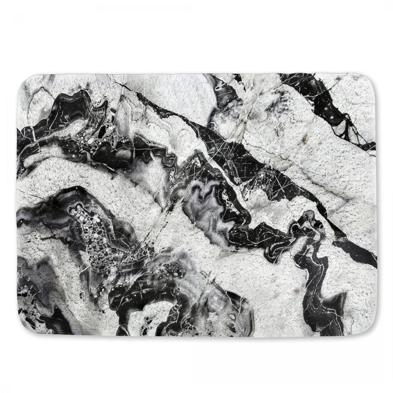 Nicholaus Microfiber / Microsuede Non-Slip Bath Mat, 21"W x 34"L