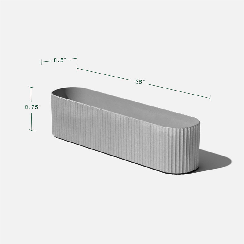 Veradek Demi Series Window Box 36" Planter, 1, Gray
