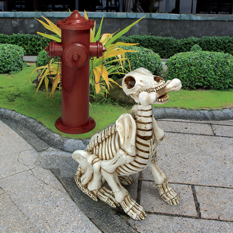 Statue du squelette pour chien fetch the