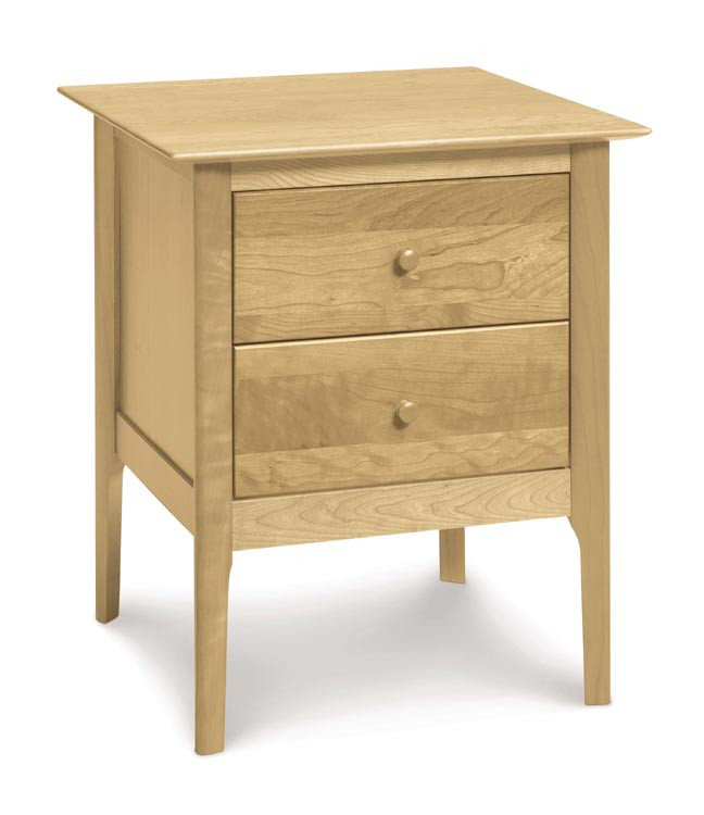 Sarah 2 - Drawer Solid Wood Nightstand, 24", Autumn Cherry