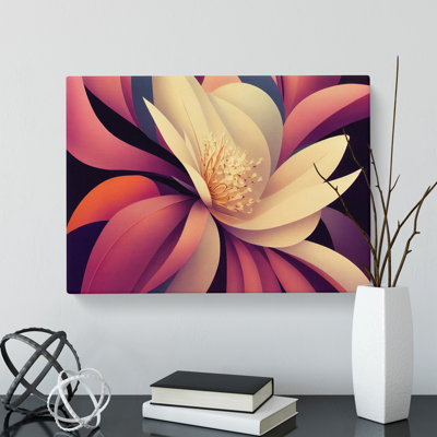 Cosmopolitan Modern Flower Art - Wrapped Canvas