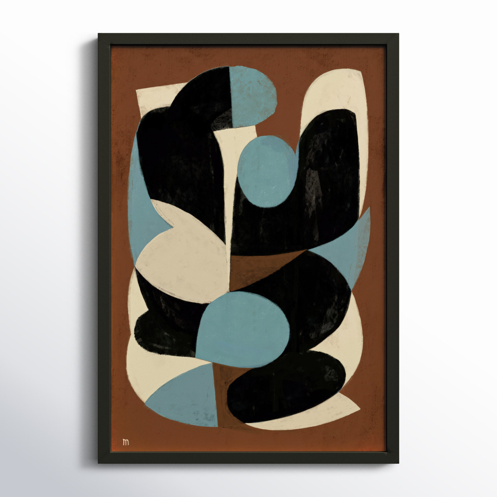 So What Painting, Black Framed, 25" H x 17.5" W x 1.25" D