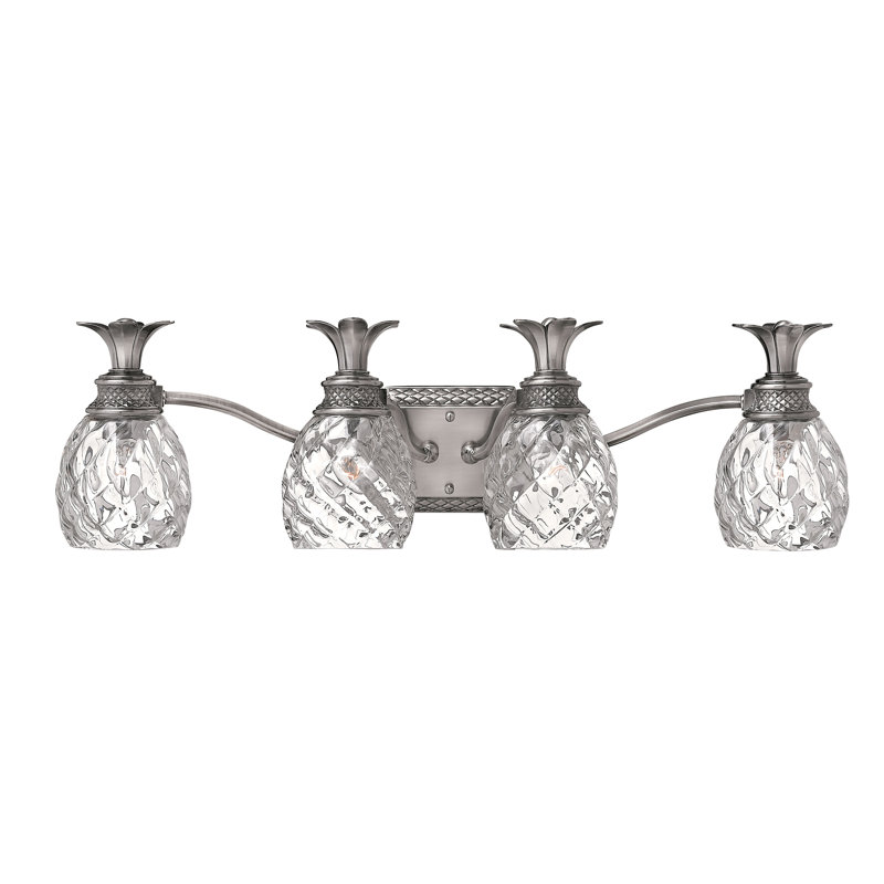 Plantation 4-Light Vanity Light, Polished Antique Nickel