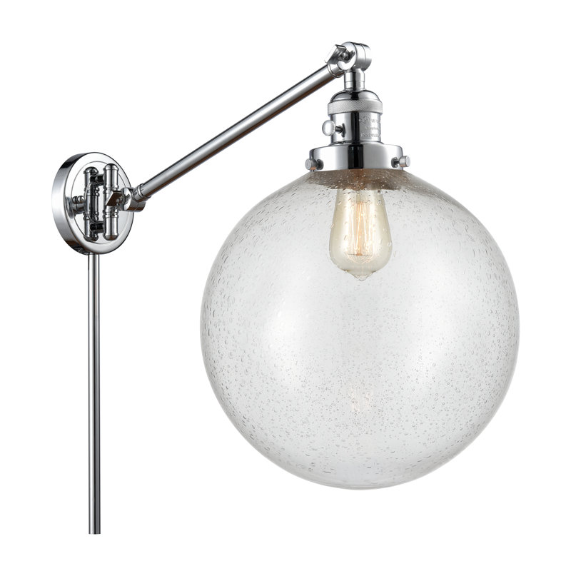 Swing Arm Sconce, Polished Chrome, Seedy