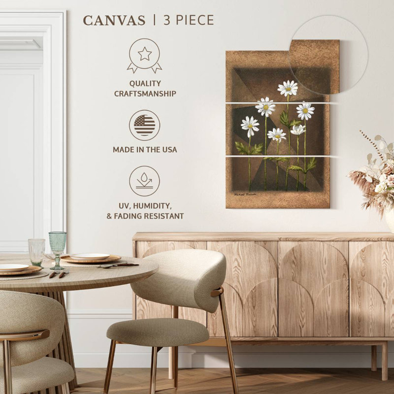 Marguerites blanches Harnek, H 45 po x l 28 po