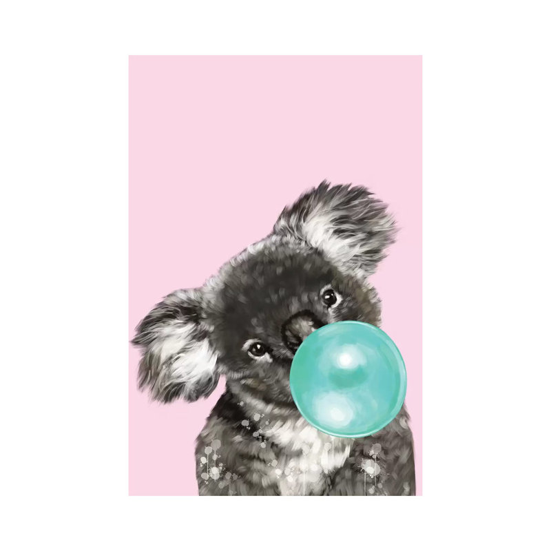 Playful Koala Bear by Big Nose Work - Wrapped Canvas Print, 66.04 cm H x 45.72 cm W x 1.91 cm D