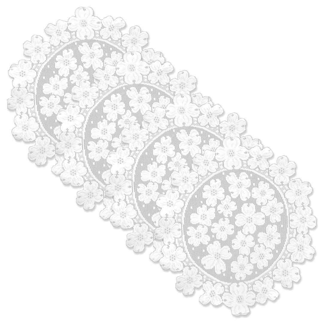 Wanamaker Dogwood 14" Doily (Set of 4) August Grove® 