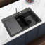 Nantucket Sinks 33 inch Dualmount Workstation Granite Composite Black
