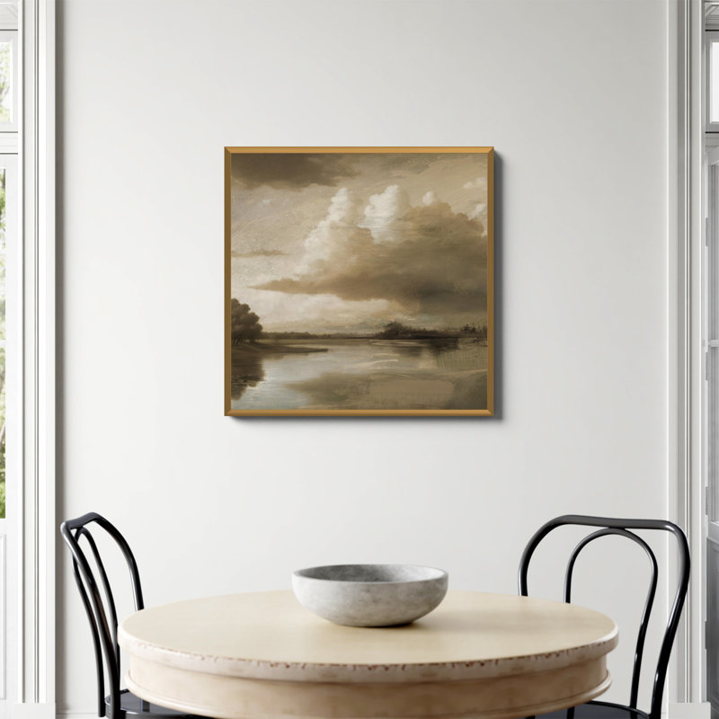 «Lake Park Print» par Dan Hobday, art, Papier avec cadre unique doré, Non, H 30 po x l 30 po