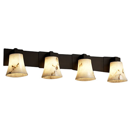 Éclairage pour meuble-lavabo de salle de bain 4 lumières lumenaria modular, Nickel brossé