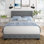 Structure de lit en lin Boyd Sleep avec tête de lit ajustable Chloe