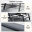 Chaise longue réglable à 5 positions, gris