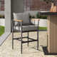 Florentine 26" Teak Patio Bar Stool with Cushion