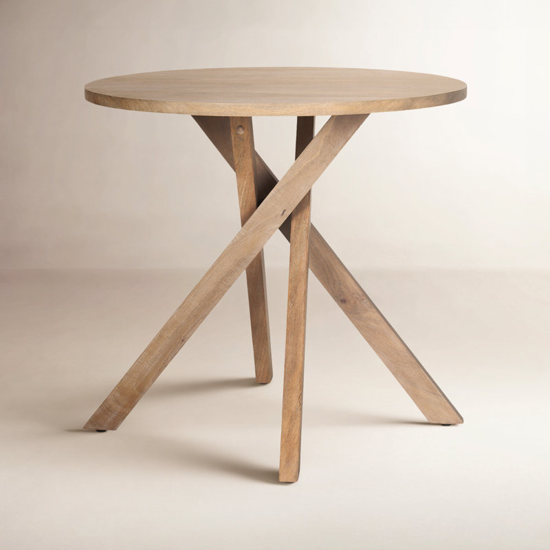 Nikola Solid Wood End Table, Light Brown