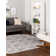 Tapis gris argenté à motif géométrique glam