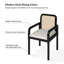 Chaise avec accoudoirs avec coussin amovible Amadou-1028570739