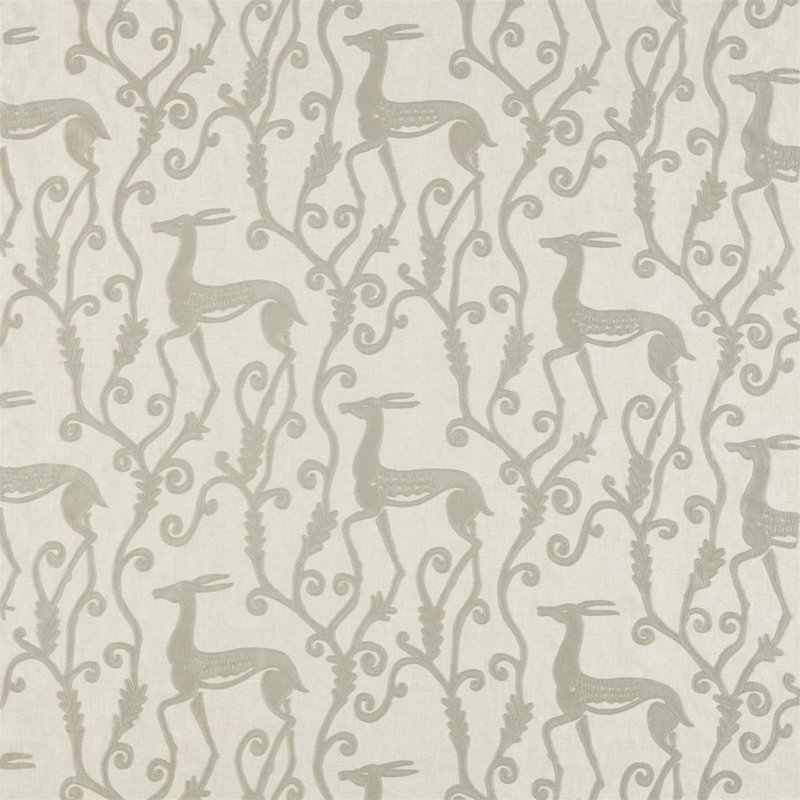 Deco Deer Fabric, Empire Gray