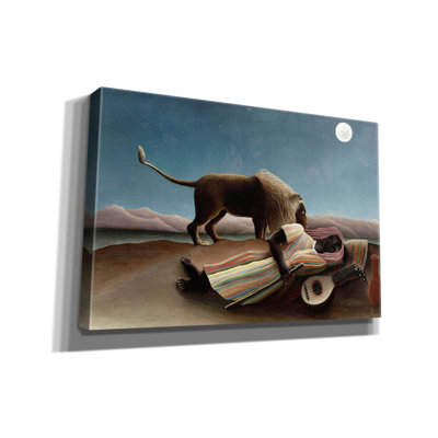 " The Sleeping Gypsy, 1897 " by Henri Rousseau Graphic Art Print