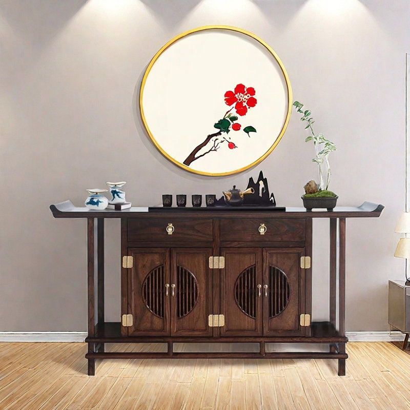 Buffet en bois massif de grande capacité