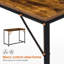 Bureau d'ordinateur, table d'ordinateur, bureau d'écriture de style industriel avec structure en métal-1607692733