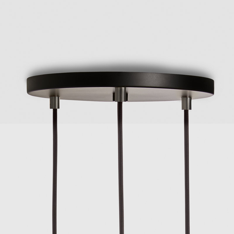Graphite Triple Globe LED Pendant Light for Indoor/Outdoor