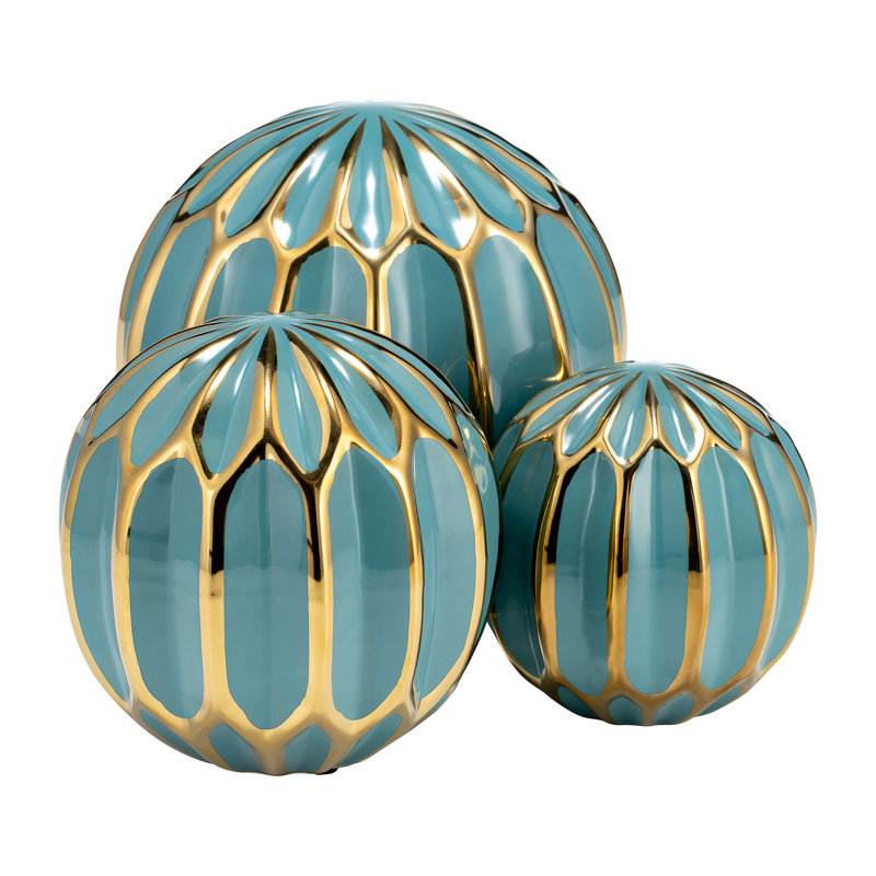 Addington 3-Piece Stoneware and Ceramic Decorative Orb Set