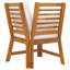Canapé modulaire d'extérieur en coin pour coin en bois d'acacia à lattes