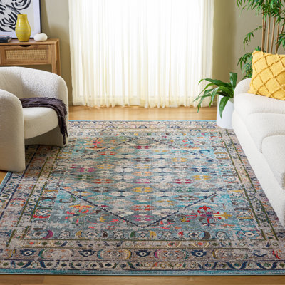Tapis oriental bleu / gris clair Hertzler