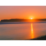 Sun Beam Sunset At Coronado Beach Coronado Island, San Diego Print by Brian Mc Clean