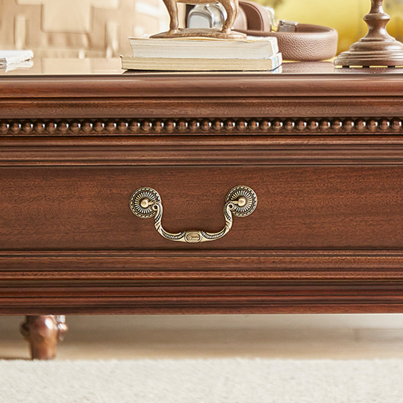 Solid wood storage coffee table