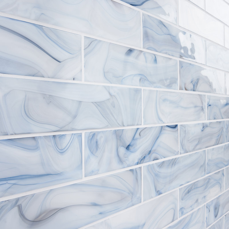 Hightower 3.03 In. X 12 In. Glass Subway Wall Tile (5.05 Sq. Ft. / Case), Blue