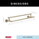 Trinsic 24 in. Double Wall Mount Towel Bar Bath Hardware Accessory