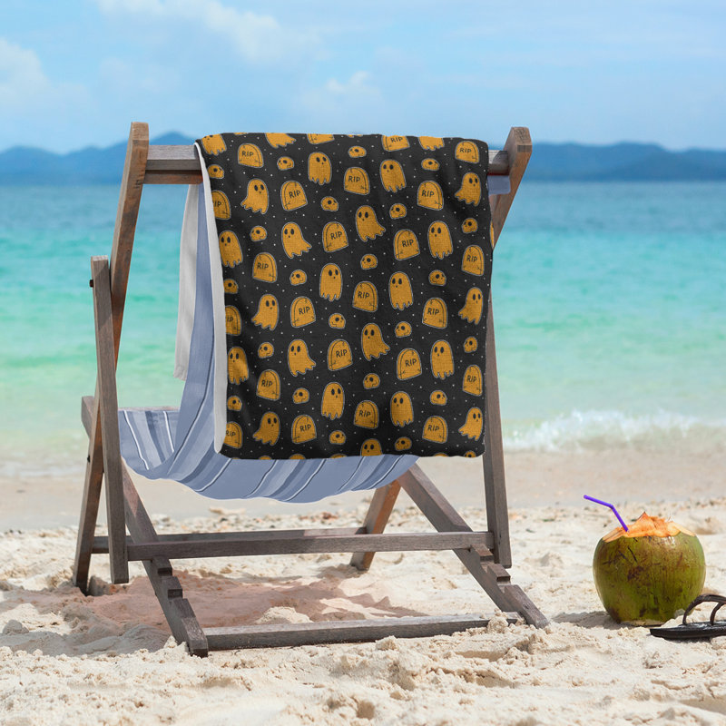 Katelyn Elizabeth Beach Towel, Orange/White