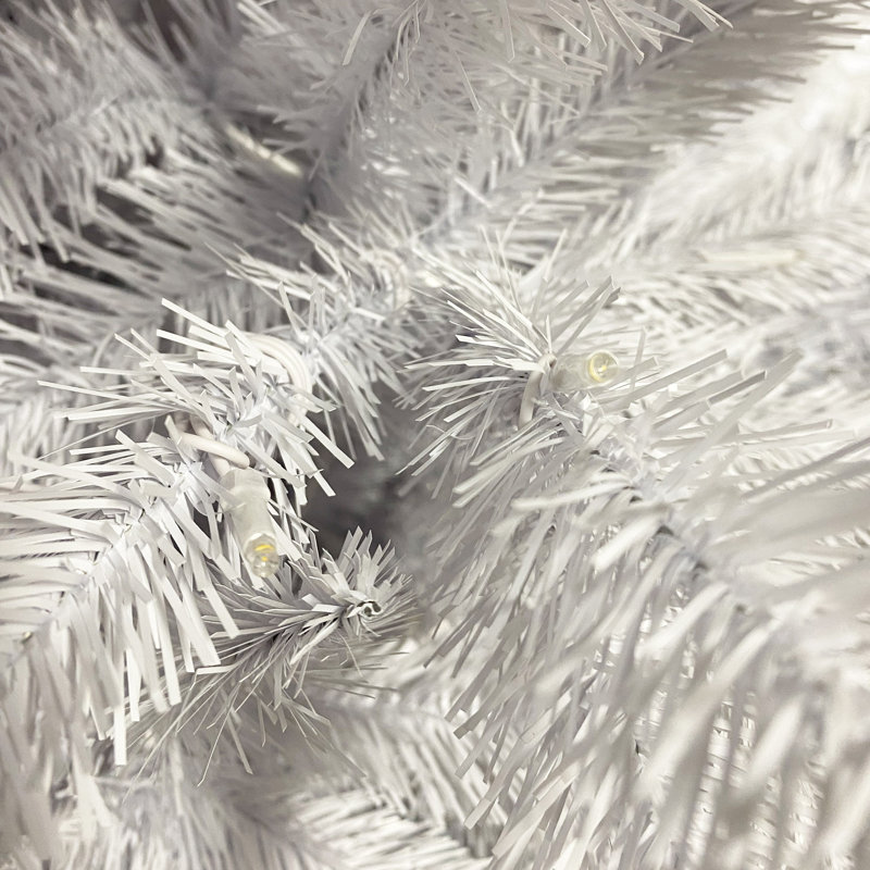 8' PVC White Iridescent Christmas Tree