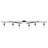 Nina 6-Light Matte Black Double Centre Swivel Track Lighting with Pivoting Track Heads
