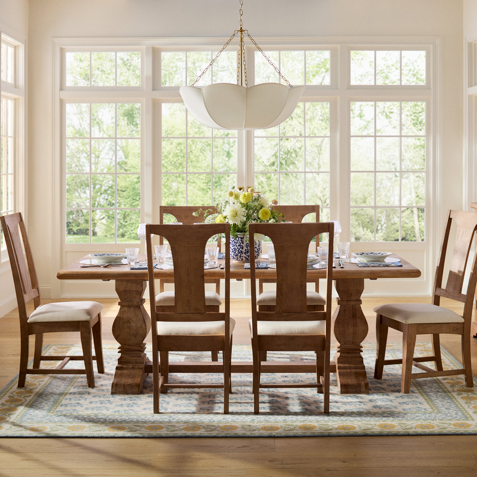 Lyons Side Chair, Beige, Antique Oak
