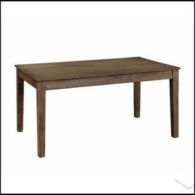 Table de salle à manger en fil de fer brossé brun avec 2 tiroirs cachés pour une salle à manger décontractée et organisée