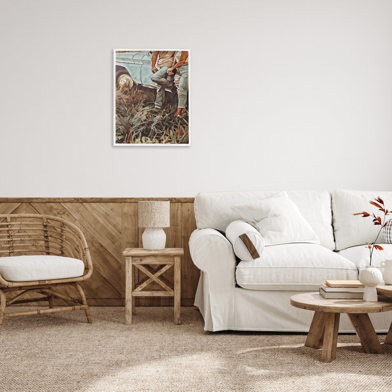 «Country Country» par Jesse Keith, Giclée encadrée blanc bord de mer, H 30 po x l 24 po