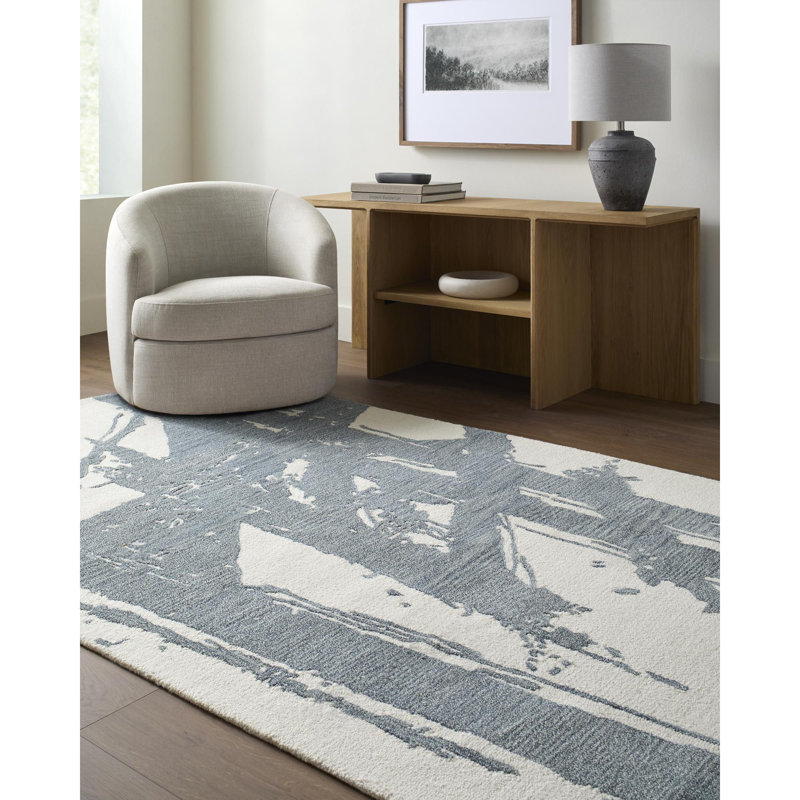 Tapis d'intérieur fait à la main Rize, Rectangulaire 8 pi x 10 pi
