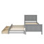 Structure de lit plateforme robuste en bois avec lit gigogne et tiroirs-1426417824