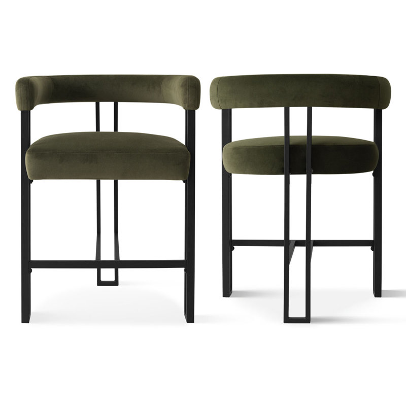 Tabouret de comptoir 24 po Modern, Vert olive