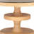 Round Glass Top Solid Wood Base Dining Table