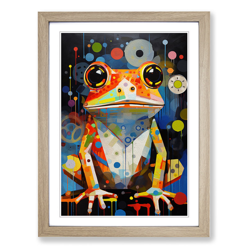 Single Picture Frame Print on Wood, Oak Framed, 64cm H x 46cm W