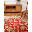 Tapis écologiques en laine touffetée à la main Sanna - octogone, couleur rouge-beige, design moderne contemporain, tapis antidérapants faits à la main épais pour le salon, la chambre à coucher-794612225-798833167
