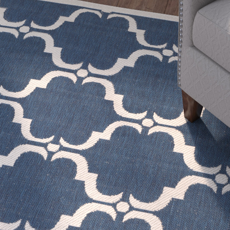 Herefordshire Performance Geometric Indoor/Outdoor Area Rug, Runner 2'3" x 8'